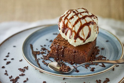 Brownie con Helado