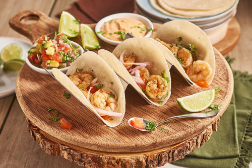 Tacos de Camarón al Sartén